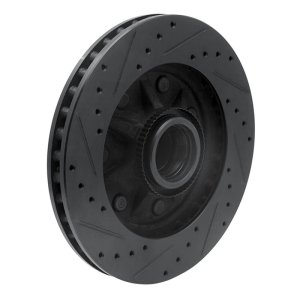 Ford F-150 Brake Rotor (1) - Front Right - R1 Concepts - Drilled & Slotted - Black - `97-`04